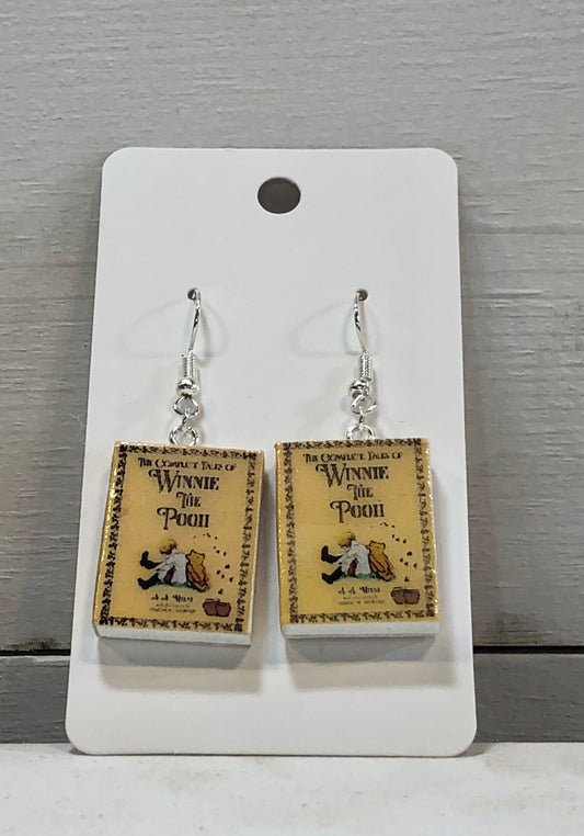 Winnie the Pooh Book Earrings
