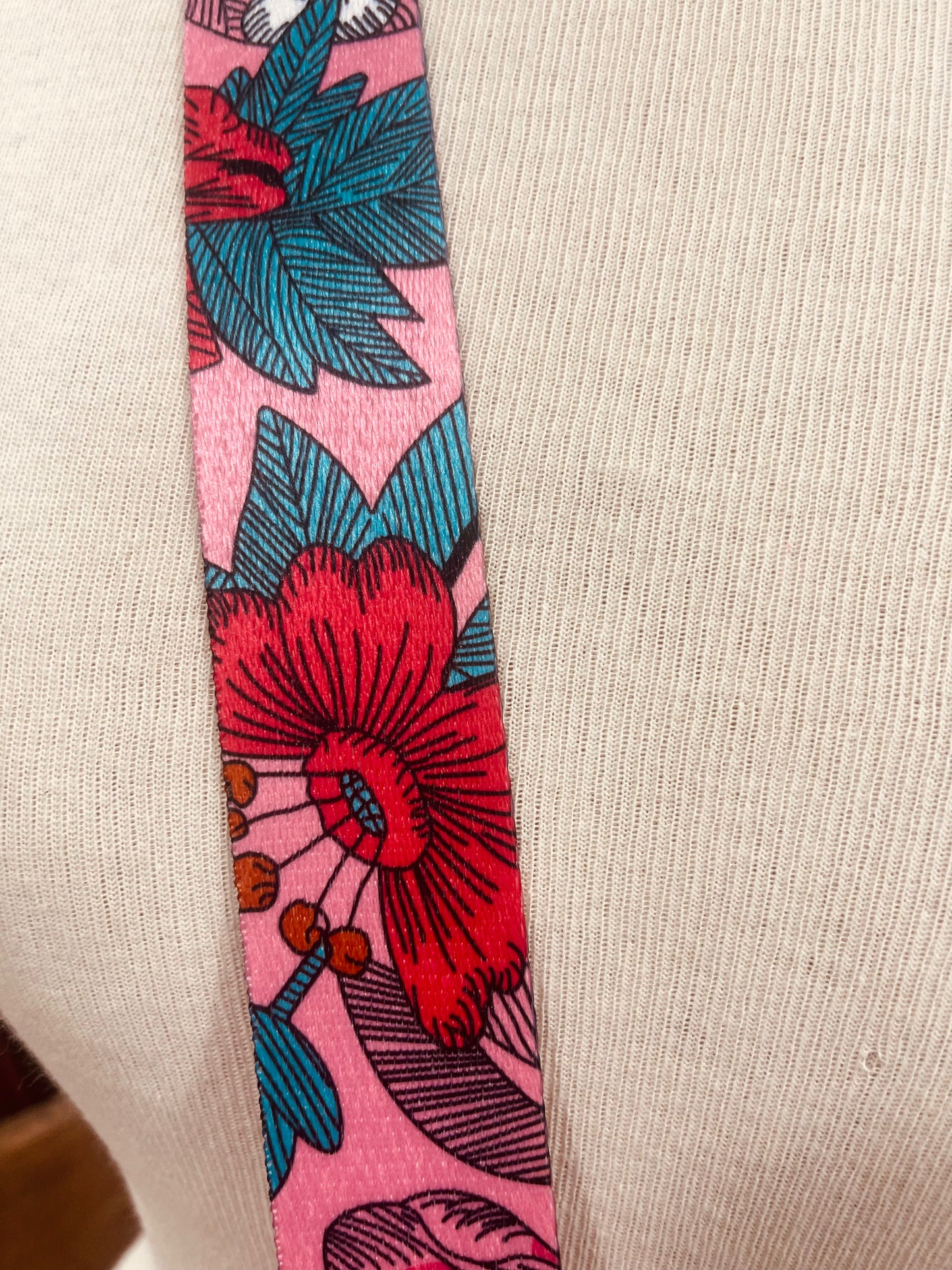 Pink/Teal Floral Book Carrier