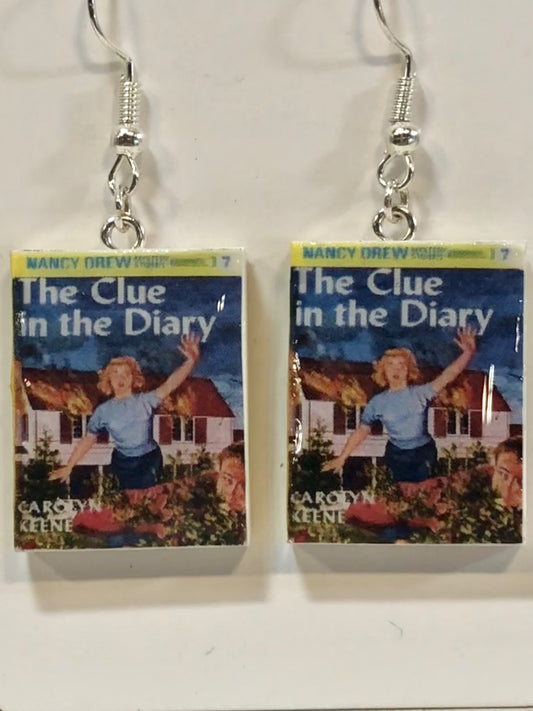 Nancy Drew The Clue in the Diary Book Earrings