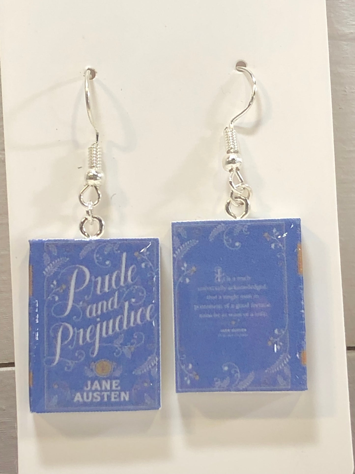 Pride and Prejudice Book Earrings