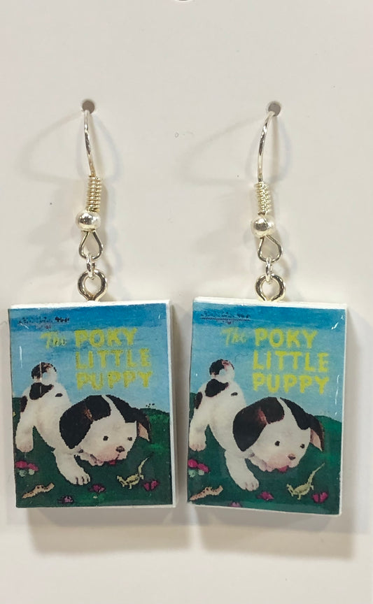 Poky Puppy Book Earrings