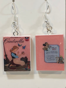 Cinderella Book Earrings