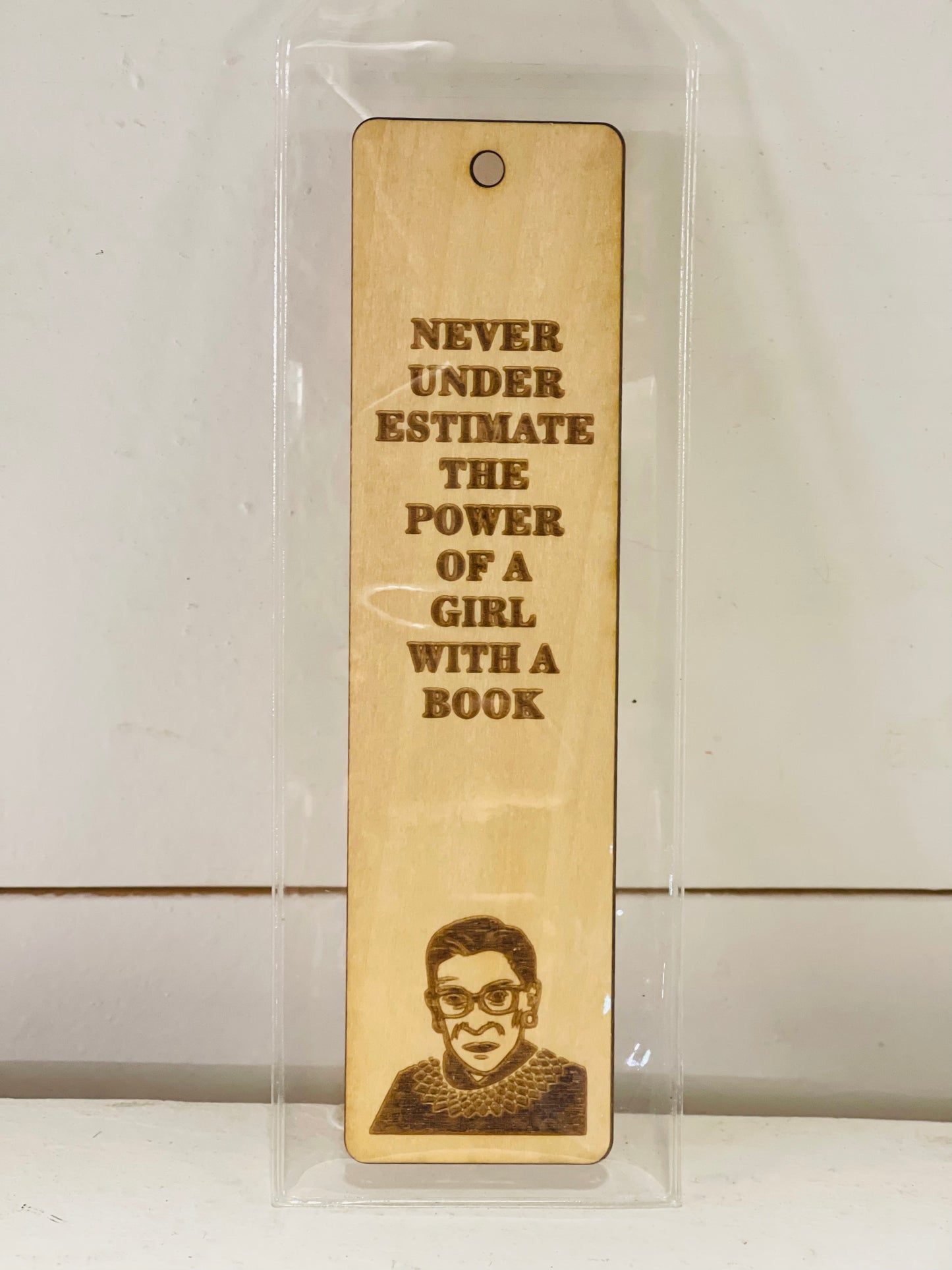 Wooden Bookmark Ruth Bader Ginsburg