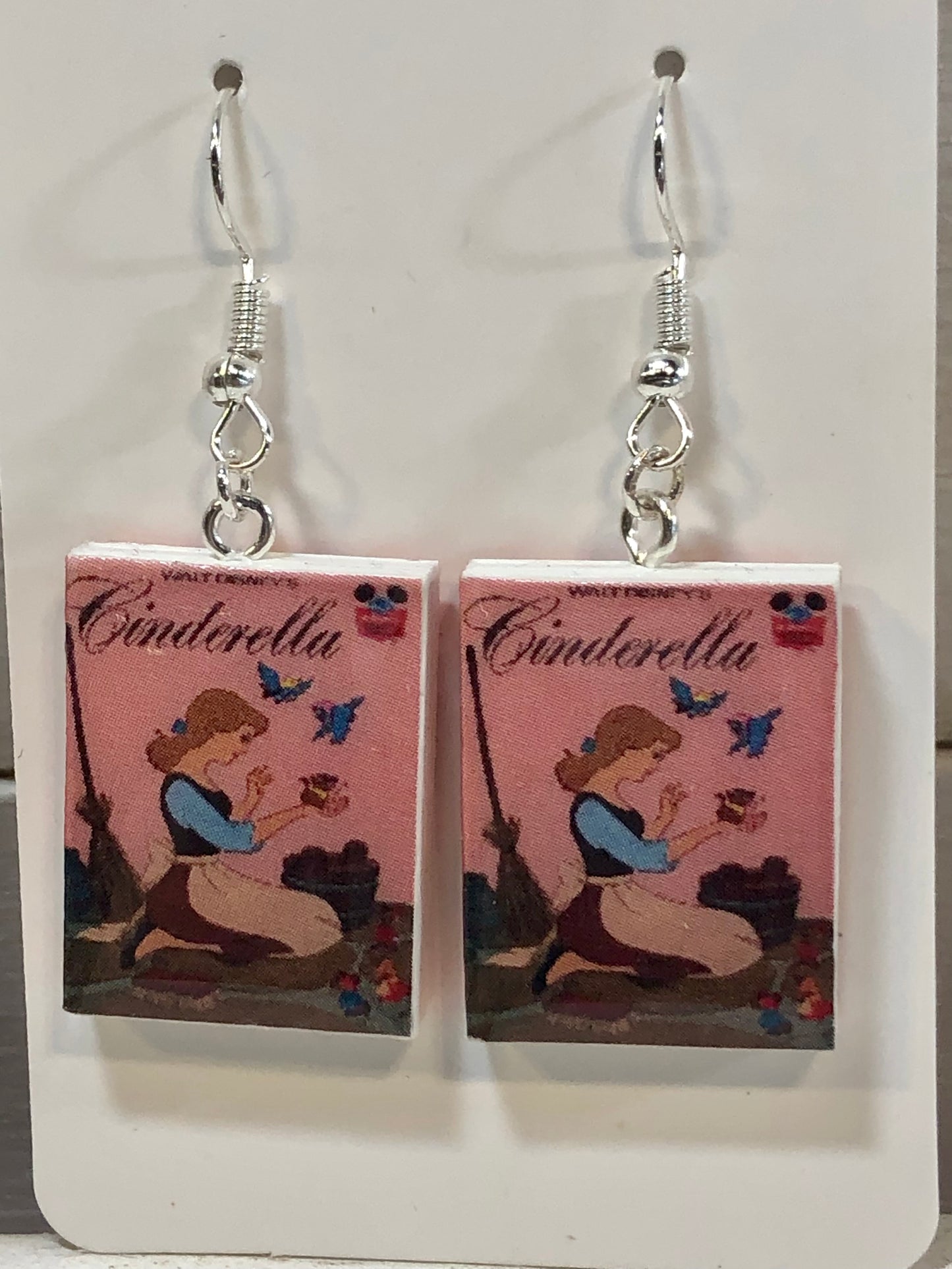 Cinderella Book Earrings
